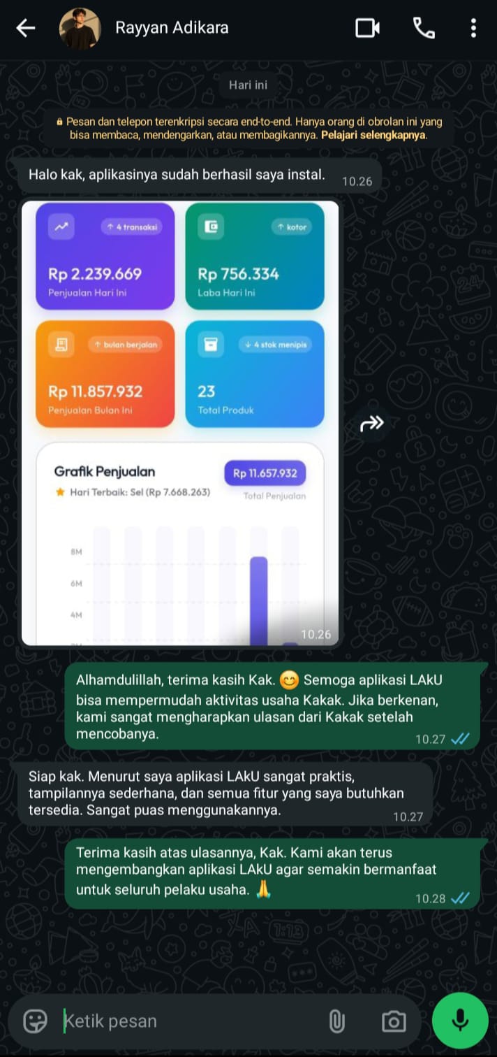 Bukti Chat & Transfer Rayyan Adikara